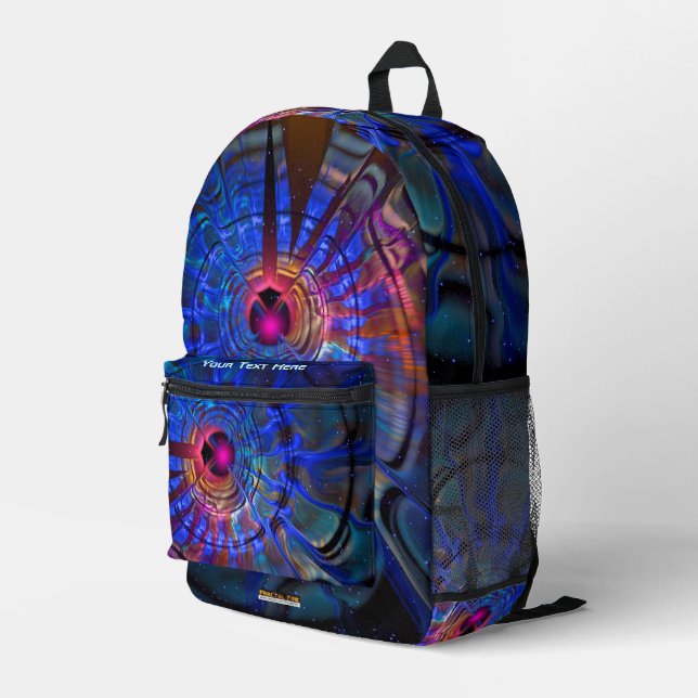 Disturbance Printed Backpack (Back Corner Right)