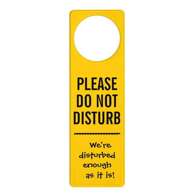 Disturbing "Do Not Disturb" Door Sign (Front)