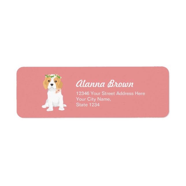 Dita The Blenheim Cavalier King Charles Spaniel Label (Front)