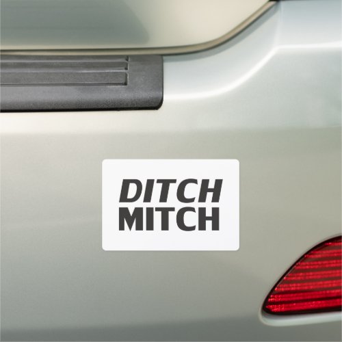 Ditch Mitch black white typography political Car Magnet
