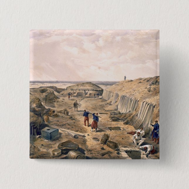 Ditch of the Bastion du Mat, plate from 'The Seat Button (Front)