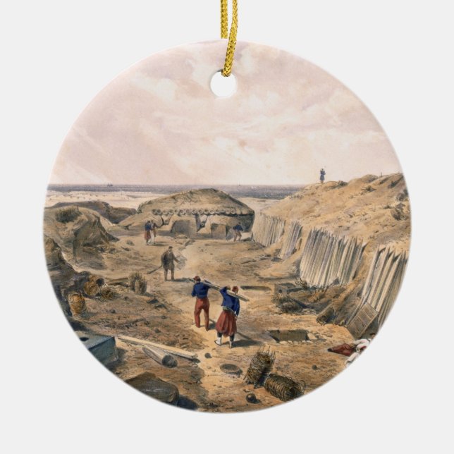 Ditch of the Bastion du Mat, plate from 'The Seat Ceramic Ornament (Front)