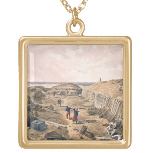 Ditch of the Bastion du Mat plate from The Seat Gold Plated Necklace