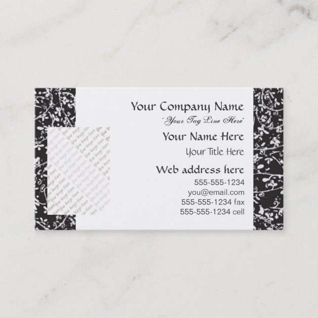 Ditsy1 custom business card (Front)