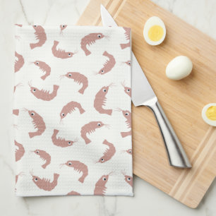 Ditsy cute shrimps   kitchen towel