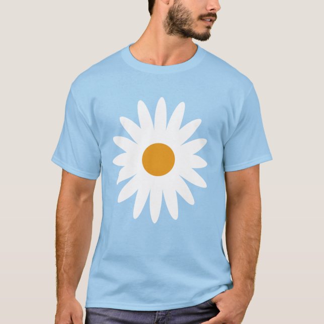 Ditsy Daisy Blue Tie Dye T Shirt (Front)