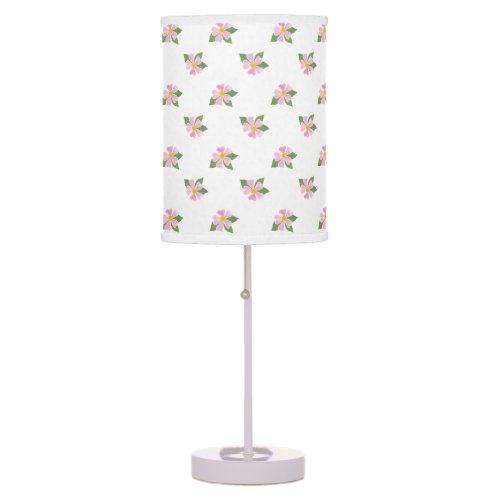 Ditsy Dog Rose Polka Style Chic Table Lamp