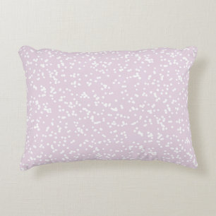 Ditsy Dots Pattern - White on Dusty Pink Accent Pillow