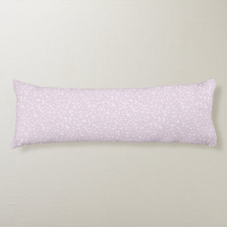 Ditsy Dots Pattern - White on Dusty Pink Body Pillow
