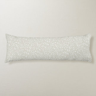Ditsy Dots Pattern - White on Greige/Beige Body Pillow