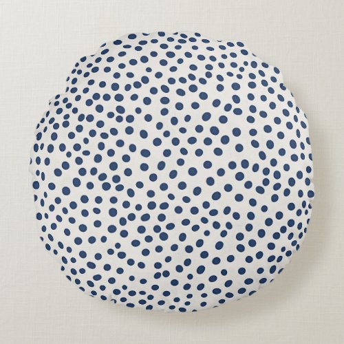 Ditsy Dots Round Pillow