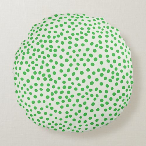 Ditsy Dots Round Pillow