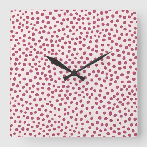 Ditsy Dots  Square Wall Clock