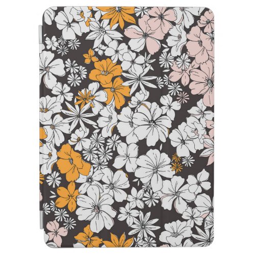 Ditsy Floral Colorful Dark Background iPad Air Cover