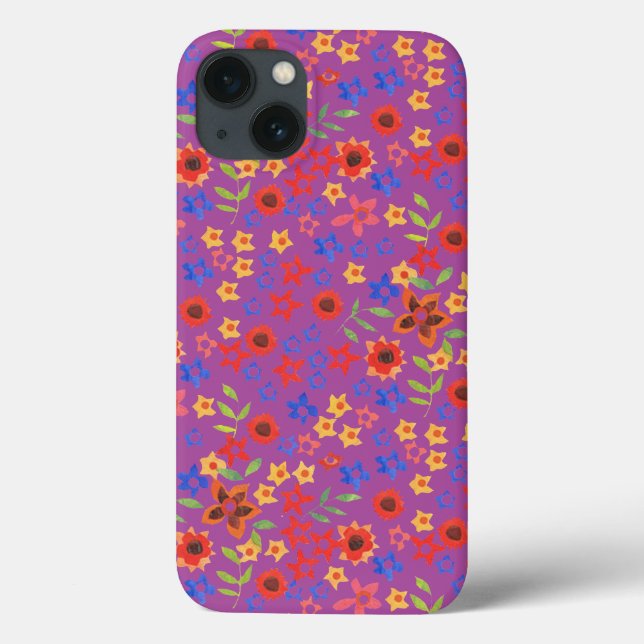 Ditsy Floral on Magenta Samsung Galaxy Note 4 Case (Back)