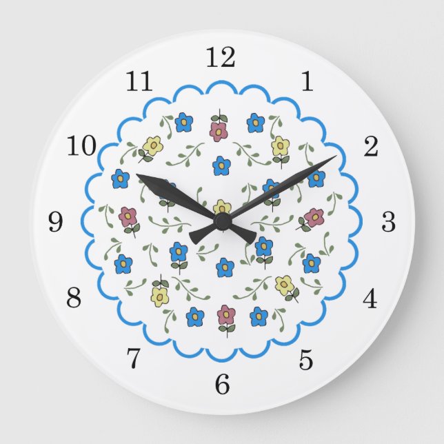 Ditsy Floral Wall Clock (Front)