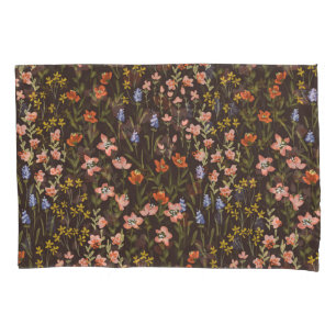 Ditsy Flowers: Vintage Mille-Fleur Pattern Pillow Case