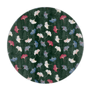 Ditsy Ginkgo: Dark Autumn Seamless. Cutting Board