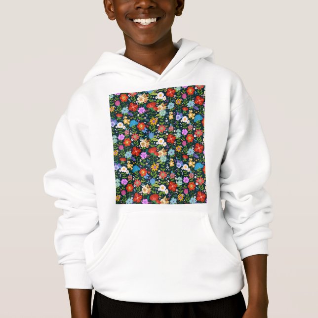 Ditsy seamless Flowers Pattern-13554 Hoodie (Front)