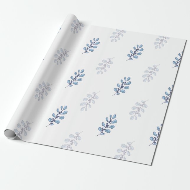 Ditsy Snowflake pattern backgrounds textures Wrapping Paper (Unrolled)