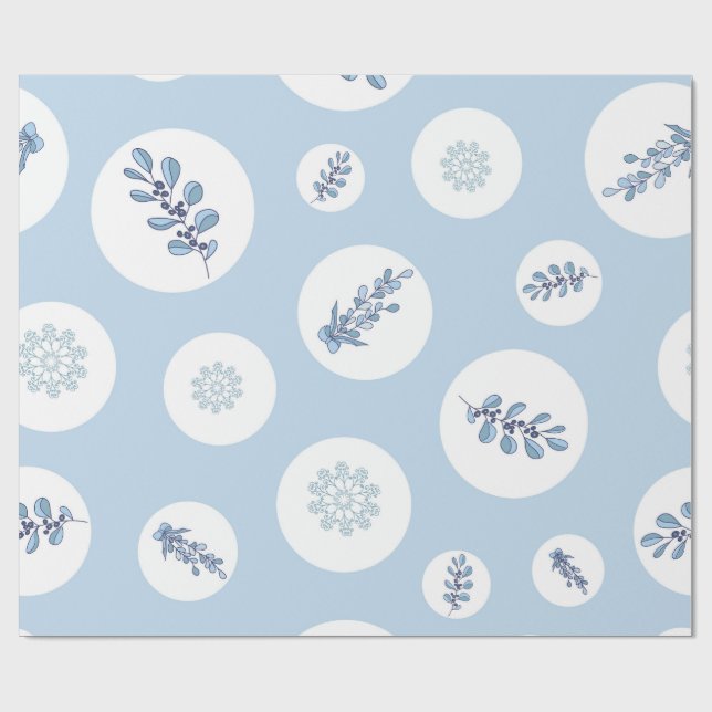 Ditsy Snowflake pattern backgrounds textures Wrapping Paper (Flat)