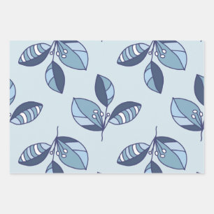 Ditsy Snowflake pattern backgrounds textures Wrapping Paper Sheets