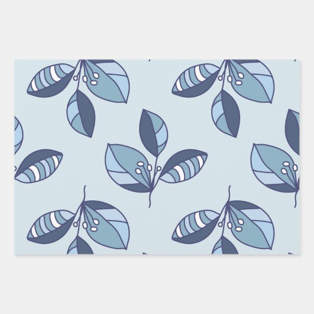 Ditsy Snowflake pattern backgrounds textures Wrapping Paper Sheets (Front 2)