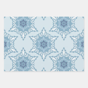 Ditsy Snowflake pattern backgrounds textures Wrapping Paper Sheets