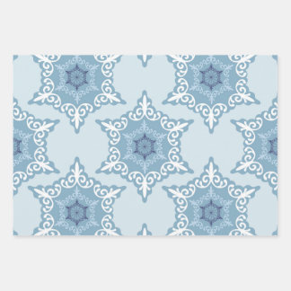 Ditsy Snowflake pattern backgrounds textures Wrapping Paper Sheets