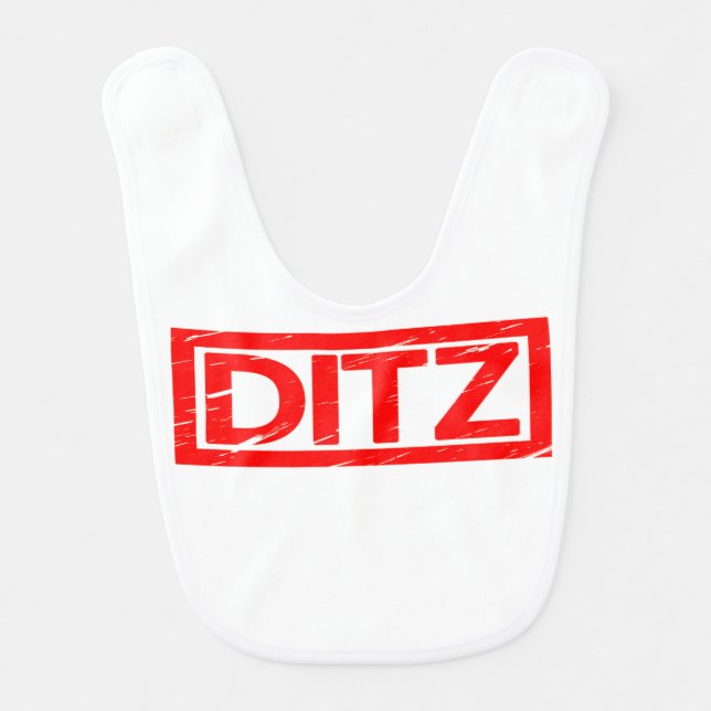 Ditz Stamp Baby Bib (Front)