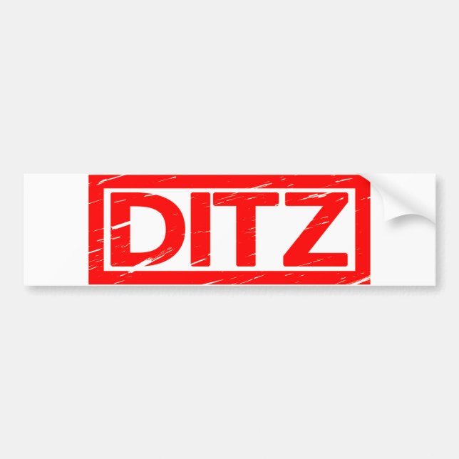 Ditz Stamp Bumper Sticker (Front)