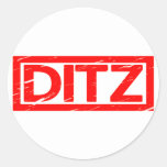 Ditz Stamp Classic Round Sticker