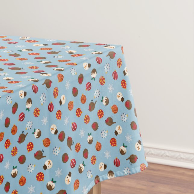 Ditzy Christmas Polkadots Tablecloth (In Situ)