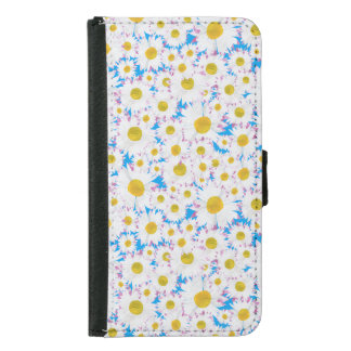 Ditzy Daisies, Blue, Custom Wallet Smartphone Case