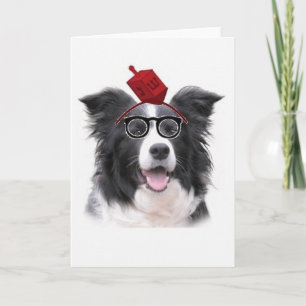 Ditzy Dogs~Original Greeting Card~Border Collie Holiday Card