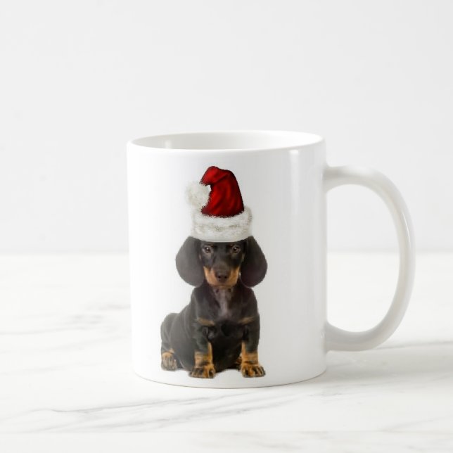 Ditzy Dogs~Original Mug~Dachshund~Christmas Coffee Mug (Right)