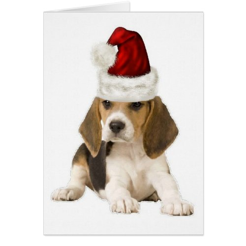 Ditzy Dogs~Original Notecard~Beagle~Christmas