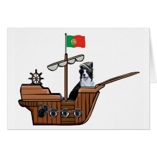 Ditzy Dogs~Original Notecard~Border Collie Card