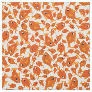 Ditzy Orange Fishes Pattern to Customize Fabric