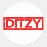 Ditzy Stamp Classic Round Sticker