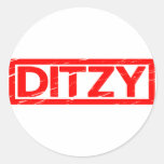 Ditzy Stamp Classic Round Sticker