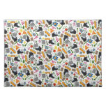 Ditzy Whimsical Hiking Pattern | Folk Art Outdoor Cloth Placemat