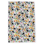 Ditzy Whimsical Hiking Pattern | Folk Art Outdoor Medium Gift Bag