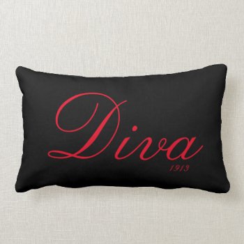 Diva 1913 Black Pillow by CDEANDESIGNS at Zazzle