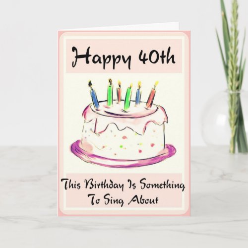 Diva  40th Birthday Card for Baby Boomer Women