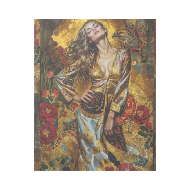 Diva Art mixed media with Gold Leaf (Front)