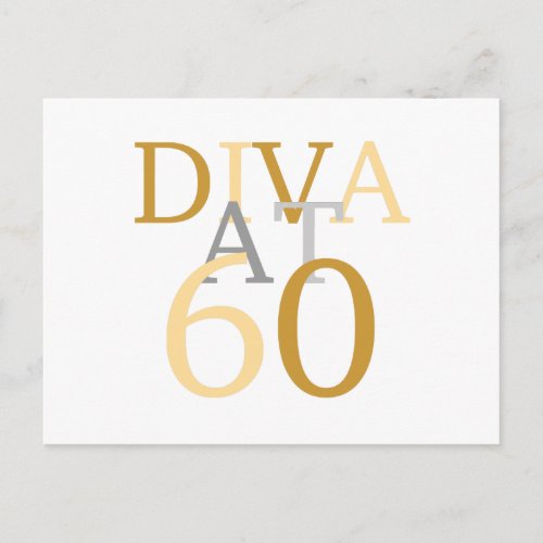 Diva At 60 Postcard