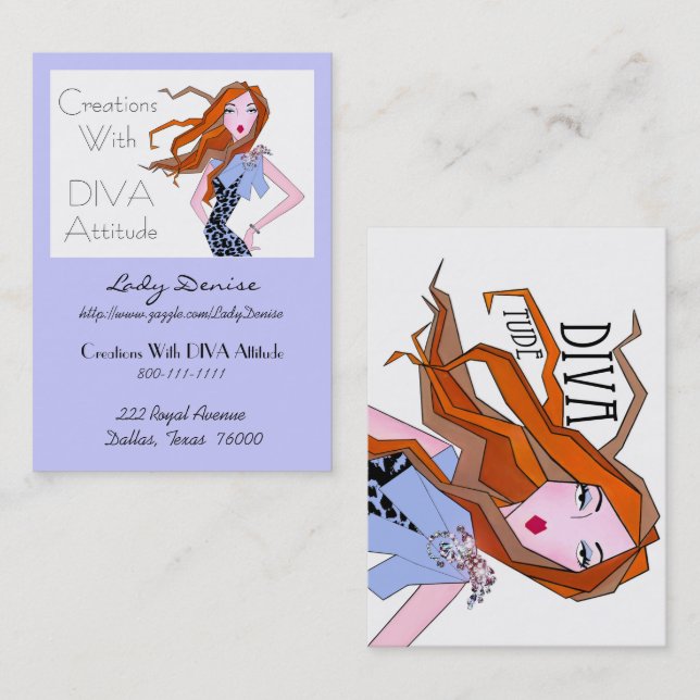 "Diva Attitude" Business Cards (Front/Back)