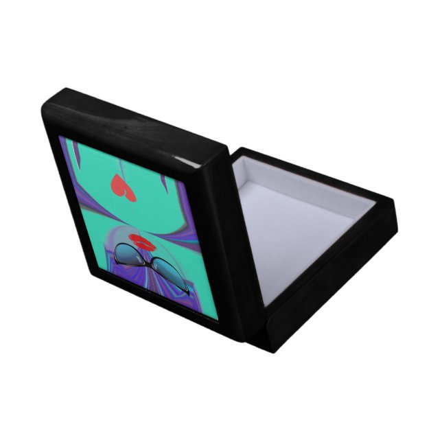 Diva Aura Vibrant Sunglasses Red Heart Designer Hi Gift Box (Back Open)