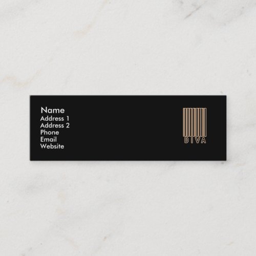 Diva Barcode Style Business Card